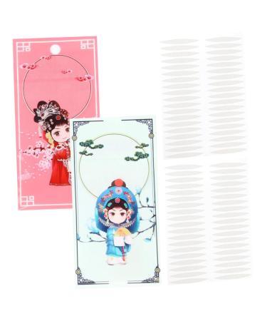 Housoutil 2 Sets Stickers Eyelid Shadow Sticker Double Eyelid Sticker Single Sided with hat Eyelid Lifter Strips Eyelid Strips Chinese Style