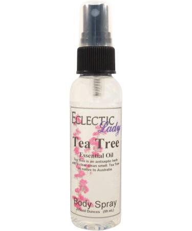 Tea Tree Essential Oil Body Spray 2 ounces Body Mist for Women with Clean Light & Gentle Fragrance Long Lasting Perfume with Comforting Scent for Men & Women Cologne with Soft Subtle Aroma For 2 Fl Oz (Pack of 1)