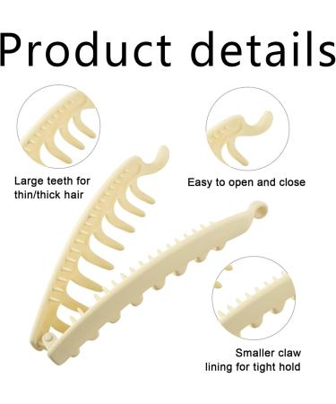 Banana Hair Clip 6 Women's Hair Clips Large Powerful Ponytail Clip Retro Banana Hair Clip Anti Slip Claw Clip Hair Accessories Very Suitable for Various Activities - Buy Online on GoSupps.com