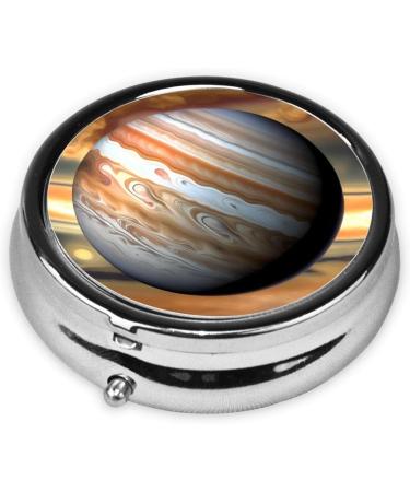 Jupiter Landscape Round Pill Box - 3 Compartment Travel Organizer for Easy Pill Storage - Buy Online on GoSupps.com