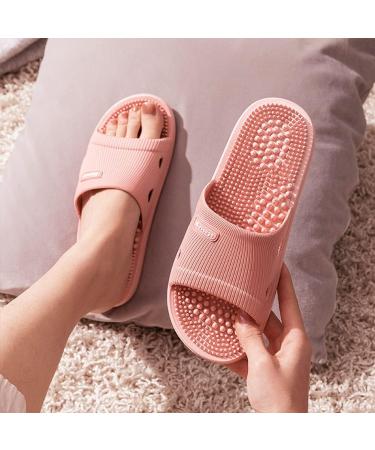 Acupressure Massage Slippers for Plantar Fasciitis - Women's Pain Relief Sandals (US 7.5-8, Pink) - Buy Online on GoSupps.com