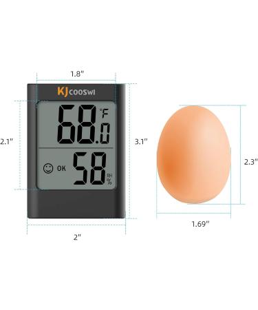 Buy Humidity Gauge 2 Pack - Indoor Digital Thermometer & Hygrometer for Home | AAA Battery Powered - Black & White - Buy Online on GoSupps.com