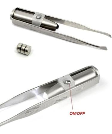 Eyebrow Hair Removal Tweezer with LED Light for Illuminating Face and Trimming Eyebrows - Buy Online on GoSupps.com