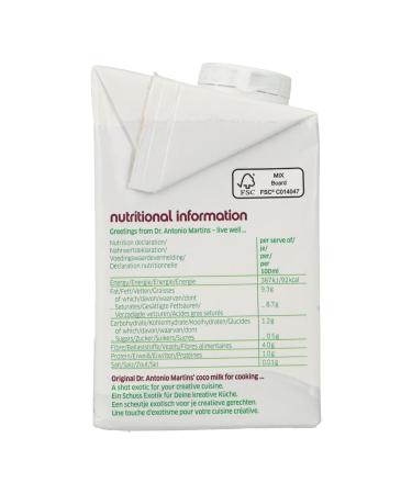 Buy Dr. Antonio Martins Organic Coco Milk for Cooking - 500 ml | Premium Quality International Shipping - Buy Online on GoSupps.com