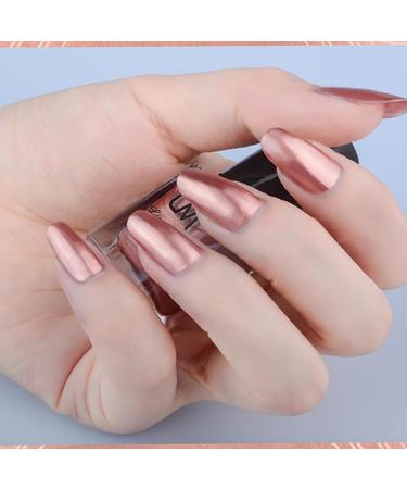 Metal Nail Polish - Rose Gold Nail Polish - 6ML Quick Drying Mirror Nail Varnish - Metallic Effect Nail Art Polish - Holographic Nail Varnish Chrome Nail Polish - No UV Needed - Buy Online on GoSupps.com