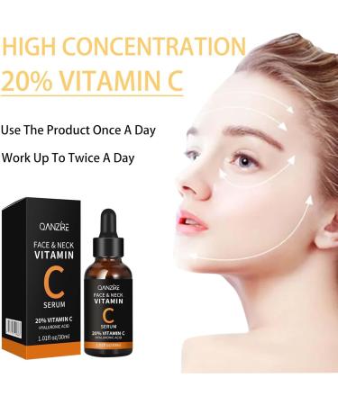 Tongyend Vitamin C Face Serum 20% Vitamin C Serum for Face Organic Vitamin C Anti Aging Serum for Face Collagen Serum for Face Fades Dark Spot Boost Skin Collagen Hydrate & Brighten - Buy Online on GoSupps.com