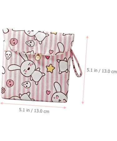 16 STK Women's Bandages Tote - Usanizer Cartature Tampon Period Bag for Travel | 4-Pack Cotton Handbags 13x13cm - Buy Online on GoSupps.com