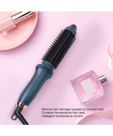2 In 1 Curling Brush & Straightener - Portable Green Electric Hair Tool | Dual Purpose Curling Iron - US Plug 110V - Buy Online on GoSupps.com