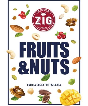 ZIG - Fruits & Nuts - Crunchy Mix 300g (10 sachets of 30g) 100% recyclable packaging - Buy Online on GoSupps.com