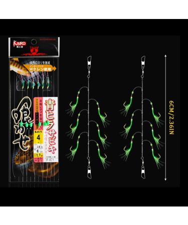 Buy JTKREW 4pcs Mackerel Feather Rigs - Luminous Beads Bait for Mackerel Pollock Herring & More | International Shipping Available - Buy Online on GoSupps.com