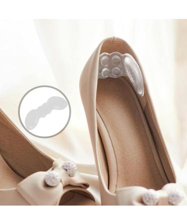 4 Pairs Silicone Heel Pads - Comfortable Wear-Resistant Heel Protectors for High Heels | Transparent Shoe Heel Liners & Foot Supplies - Buy Online on GoSupps.com