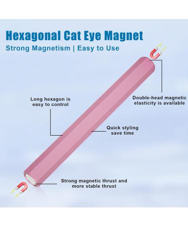 Double-Ended Nail Magnet Tool Professional Hexagon Cat Eye Magnet Stick Strong Magnetic Nail Magnet Pen for 3D Cat Eye Gel Polish Accessories for Nail Studio Salon Home - Buy Online on GoSupps.com