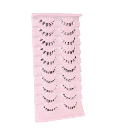 Yawamica Natural Bottom Lashes Strip Eyelashes - 2 Styles, 10 Pairs | Lower Fake Eyelashes - Buy Online on GoSupps.com