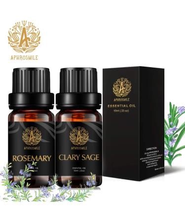 Aromatherapy Clary Sage Essential Oil Set for Diffuser 2X10ml 100% Pure Rosemary Essential Oils Kit for Humidifier- Rosemary Clary Sage Essential Oils Aromatherapy Rosemary Oil Pure Clary Sage Oil - Buy Online on GoSupps.com