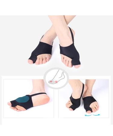 Smilamo Premium Bunion Corrector Sock | Comfortable Orthopedic Big Toe Straightener Brace for Women - 2 PCs Black & Skin - Buy Online on GoSupps.com