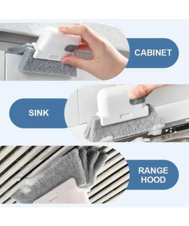 JUJNE Orange Window Cleaning Brush Window Sill Groove Dead End Cabinet Joint Brush with Replaceable Head Household Cleaning Tools - Buy Online on GoSupps.com