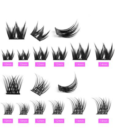 Laluerck DIY Eyelash Extension Kit Individual Lashes Cluster C Curl with Glue and Tools for Self Application at Home Set 2 - Buy Online on GoSupps.com