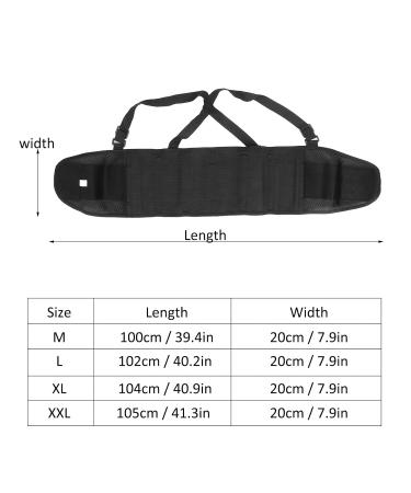 Adjustable Back Bandage Belt - Breathable Nylon/Polyester for Back Pain Relief | Waist Trainer (M-Black) - Buy Online on GoSupps.com