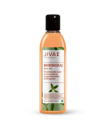 Jiva Bhringaraj Hair Oil | Pure Ayurvedic Herbal Oil for Hair & Scalp Nourishment | Supports Stronger-Looking Hair & Healthy Shine | 120 ml (Pack of 1)