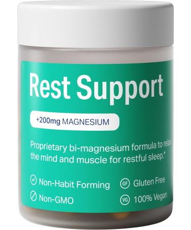 Rest Support Magnesium Supplement - Non-Habit Forming Sleep Aid - 60 Capsules - Buy Online on GoSupps.com