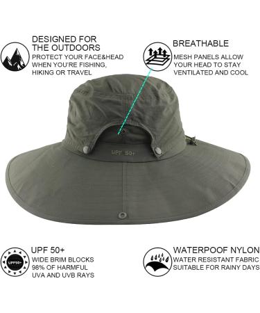 Cooltto Wide Brim Sun Hat - Waterproof Breathable for Fishing, Hiking, Camping | Army Green - Buy Online on GoSupps.com