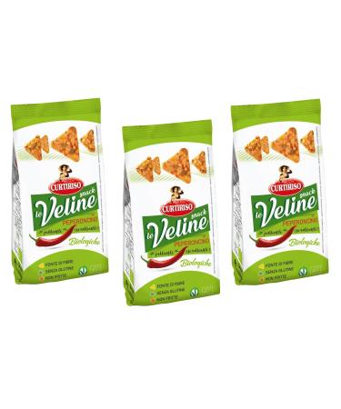 Curtiriso Le Veline Organic Scrokkinati Chilli Snacks Lot of 3 organic pepper snacks 80 g