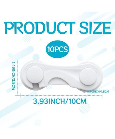 10 Pcs Kitchen Cupboard Locks for Children Adhesive Safety Locks for Cupboards Baby Locks Cupboard Child Locks Baby Safety Locks Suitable for Wardrobe Cupboard Drawer and Refrigerators - Buy Online on GoSupps.com