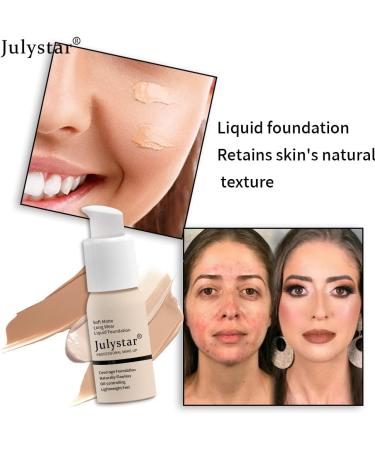 Julystar Oil Control Foundation Cream Concealer Foundation Liquid Foundation Lasting Makeup Free (04#) - Buy Online on GoSupps.com
