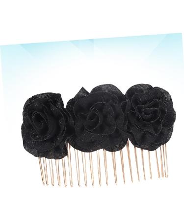 FRCOLOR Bridal Headpieces for Wedding Black Barrettes Hair Accessories for Prom Black Hair Clips Women's Hair Clips Barrettes for Women Floral Hair Accessories Blush The Flowers Miss - Buy Online on GoSupps.com