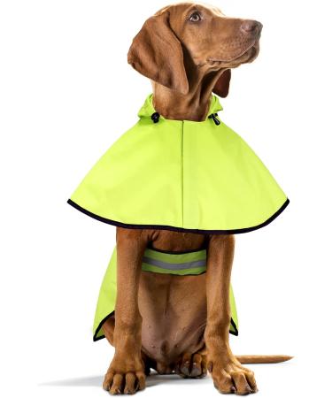 Weesiber Reflective Waterproof Dog Rain Coat | Adjustable Light Pet Jacket with Hood for Small to Large Dogs - S Green - Buy Online on GoSupps.com