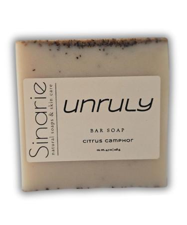 Exfoliating Citrus Camphor Bar Soap with Walnut Shells & Citronella Soaps Unruly 5 oz