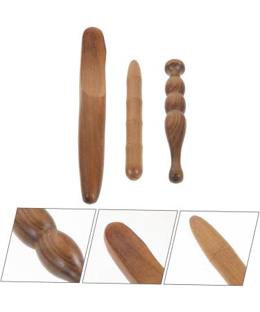 Coheali 3-Piece Portable Wooden Massage Roller Set | Handheld Acupuncture Point Stick | International Shipping Available - Buy Online on GoSupps.com