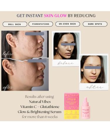 Natural Vibes Vitamin C + Glutathione Radiance Serum | Clear Skin Face Serum 30ml - Shop Internationally - Buy Online on GoSupps.com