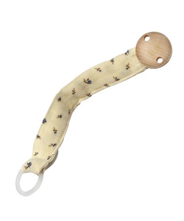 Piccolila baby pacifier chain - pacifier band made of organic cotton - pacifier strap with wood clip and bpa -free silicone ring - suitable for almost all pacifiers - individual designs (beige flowers) - Buy Online on GoSupps.com