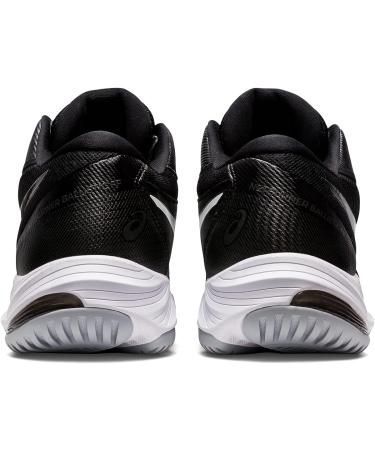 ASICS Men's Netburner Ballistic FlyteFoam Mid Top Volleyball Shoes 10.5 - Black/White - Buy Online on GoSupps.com