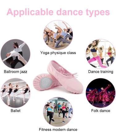 Flintronic Ballet Shoes for Girls & Women - Leather Sole Dance Gymnastics & Yoga Shoes in Far Pink (20 EU & 30 EU) - Buy Online on GoSupps.com