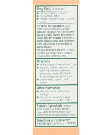 Bayer 81mg Chewable Aspirin Tablets | Doctor Recommended Pain Reliever | Orange Flavor | 108 Count (Pack of 3) - Buy Online on GoSupps.com