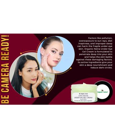 Organic Netra Ultra Ageless Under Eye Gel Cream | Natural & Organic Hydrating Formula | Nourishes & Revitalizes Under Eye Skin | 0.8 OZ - Buy Online on GoSupps.com