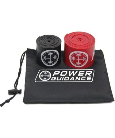 POWER GUIDANCE Muscle Floss Bands - Compression & Mobility Recovery Bands - Enhance Movement Boost Circulation Reduce Soreness - Black & Red Combo - Buy Online on GoSupps.com