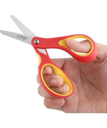 LIVINGO 5" Small School Student Blunt Kids Craft Scissors  Sharp Stainless Steel Blades Safety Comfort Grip for Children Cutting Paper  Assorted Color  3 Pack Pink/Red/Blue - Buy Online on GoSupps.com