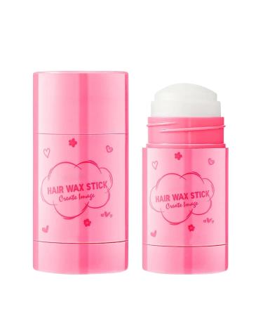 Ninnyi Hair Wax Stick Long Lasting Styling Hair Gel Stick for Fly Away and Edge Frizz(Pink)