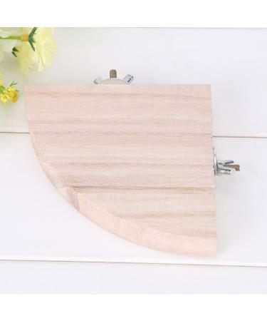 2 Pieces Wooden Fan Shape Bird Cage Perches - Platform Toy for Hamsters & Parrots - International Shipping Available - Buy Online on GoSupps.com
