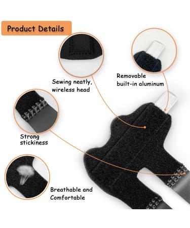 LICQIC Finger Splint Support - Finger Straightener for Broken & Arthritis Pain Relief - 2 Pcs Middle Finger Splint - Buy Online on GoSupps.com