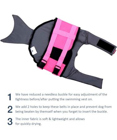 Mermaid Hot Pink Dog Life Jacket - Portable Vest for Small, Medium, Large Dogs - Buy Online on GoSupps.com