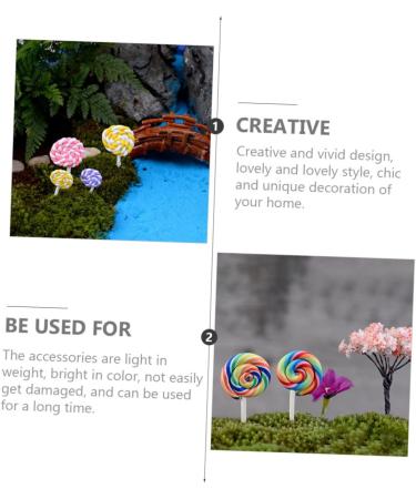 Kisangel 20pcs Micro Landscape Lollipop Pendant Child Resin Manicure - Buy Online on GoSupps.com