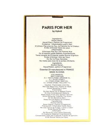 PARIS FOR HER Eau de Parfum Spray for Women Wonderful Gift Gourmand Fragrance Daytime and Casual Use for all Skin Types a Classic Bottle 3.4 Fluid Ounce PARIS FOR HER 3.4 Fl Oz (Pack of 1) - Buy Online on GoSupps.com