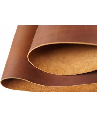 Bourbon Brown Tooling Leather Square 2.0mm Thick Finished Full Grain Cow Hide Leather Crafts Tooling Sewing Hobby Workshop Crafting Leather Bourbon Brown 10"X10"