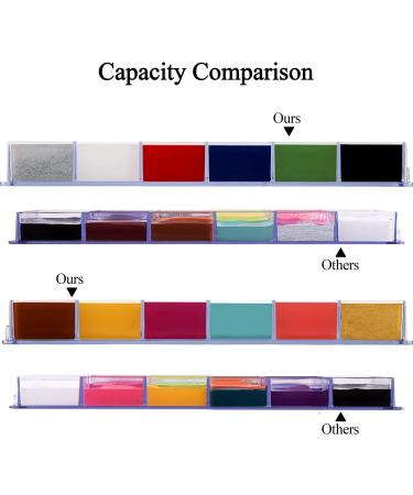 CCBeauty Professional Face Body Paint Oil Set | 24 Colors Adult Halloween Makeup Kit with 10 Blue Brushes - Buy Online on GoSupps.com