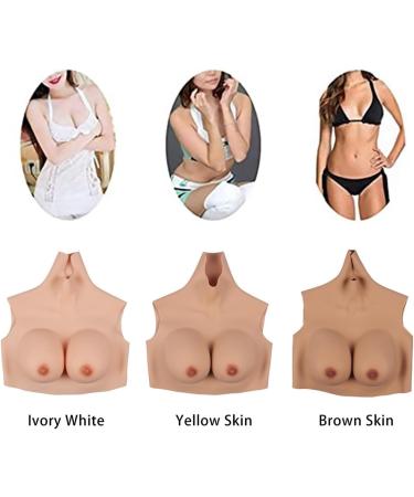Buy Knobco Realistic Silicone Breast Shapes - High Collar Mastectomy Prosthesis & Holiday Costumes in Ivory White Size C 1650 C - Buy Online on GoSupps.com
