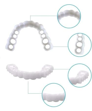 Buy WTTFC 2 Pairs of Cosmetic Teeth - Provisional Dentures & Smile Veneers for a Perfect Smile | International Shipping Available - Buy Online on GoSupps.com